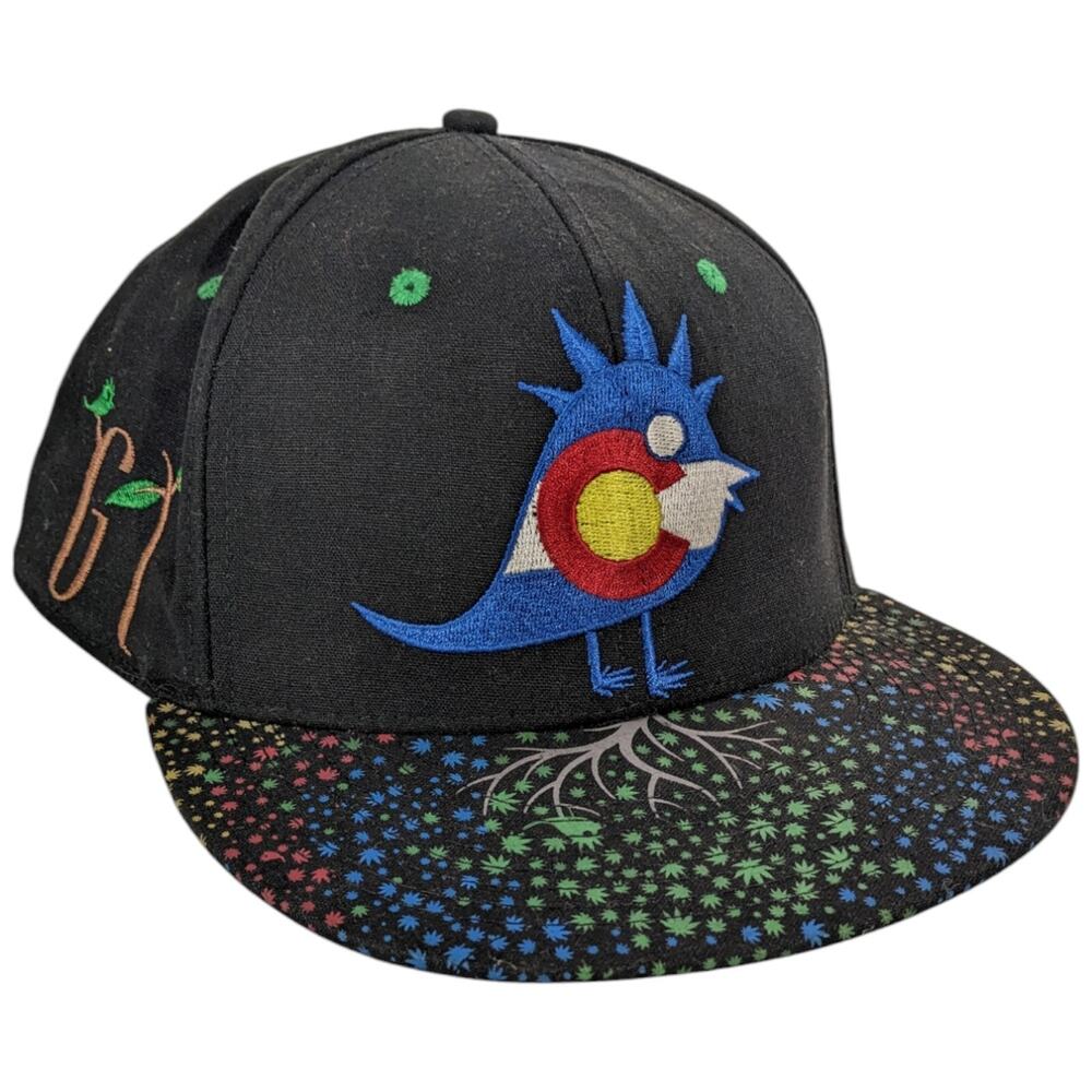 Grassroots California 7 5/8 Green Tree Leaf Medicinals Hat C Colorado Bird